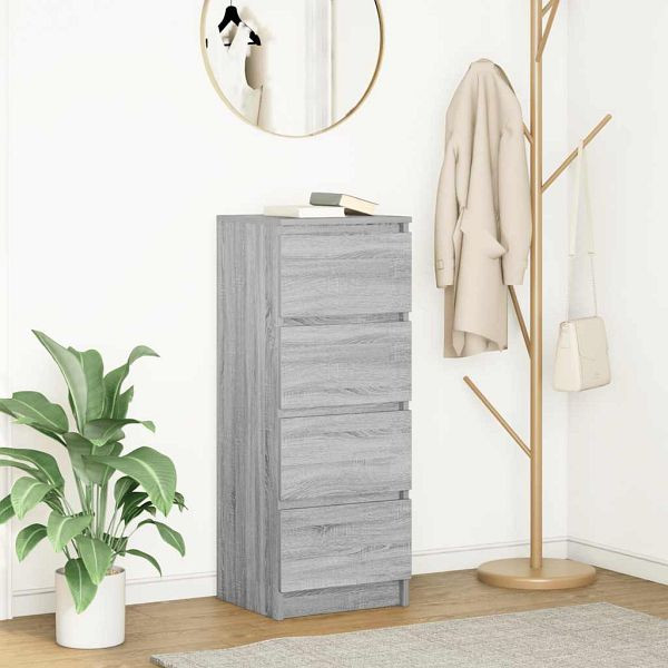 vidaXL Sideboard Grau Sonoma 37,5x35x99 cm Holzwerkstoff, 861702