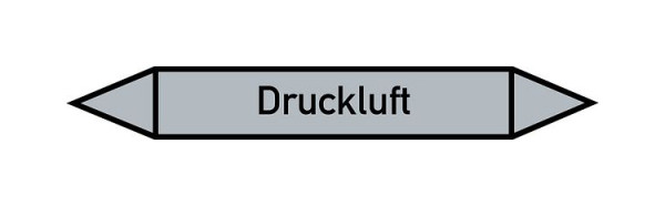 Schilder Klar Rohrleitungskennzeichen Druckluft, 187x26 mm Folie selbstklebend, 101509/61