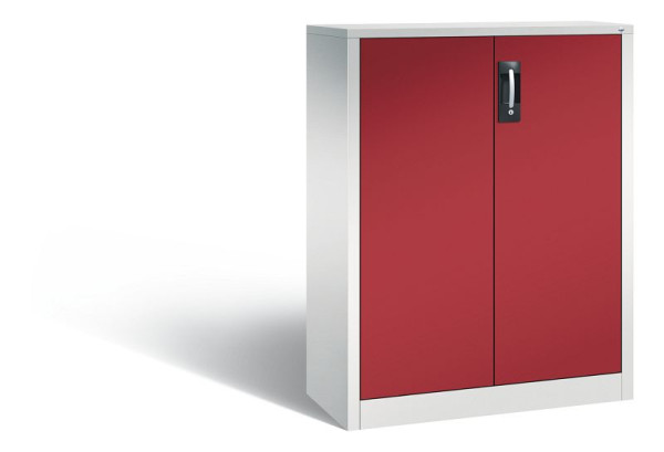 C+P Büro-Drehtürenschrank Acurado, H1200xB930xT400 mm, Grau/Rubinrot, 9267-1200 S10330