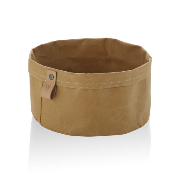 WAS Brottasche CRAFT & CRUMBLE, Ø 20 cm, Höhe 13 cm, khaki, Kraft Paper, 9390020
