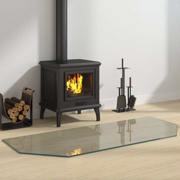 vidaXL Feuerstelle Glasplatte Transparent 120 x 50 cm Glas, 353866