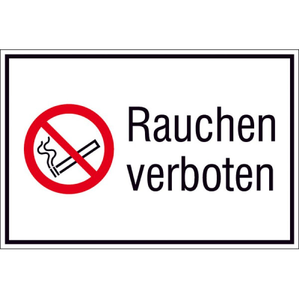 Stein HGS Kombischild, Rauchen verboten, Querformat, 400 x 300 mm, 43.a6035