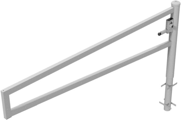 Schake Drehbare Wegesperre, zum Einbetonieren, feuerverzinkt, Gesamtbreite: 2500 mm, mit Dreikantverschluss, 4013_25F