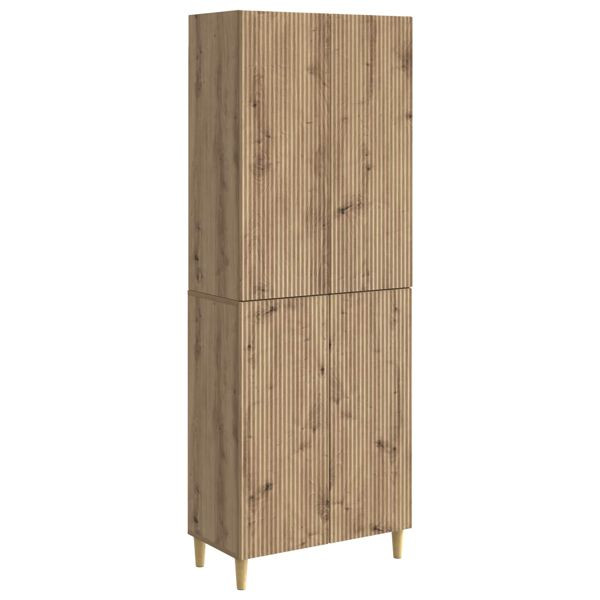 vidaXL Schrankset 2-teilig Artisan-Eiche 66 x 34,5 x 90 cm Holzwerkstoff, 3416546