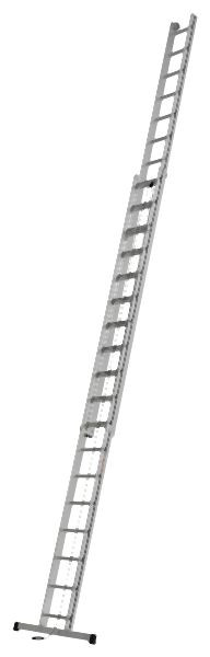 ALU-PRO Seilzugleiter zweiteilig, 2x18 Sprossen, Länge eingefahren 5,14 m / ausgefahren 9,06 m, 700513699