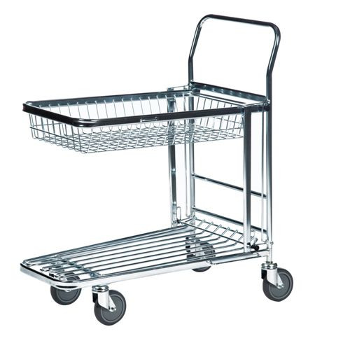 Rollcart C&C Wagen 2 Ladeflächen Korb verzinkt (870x530), Tragkraft: 300 kg, 13-1660