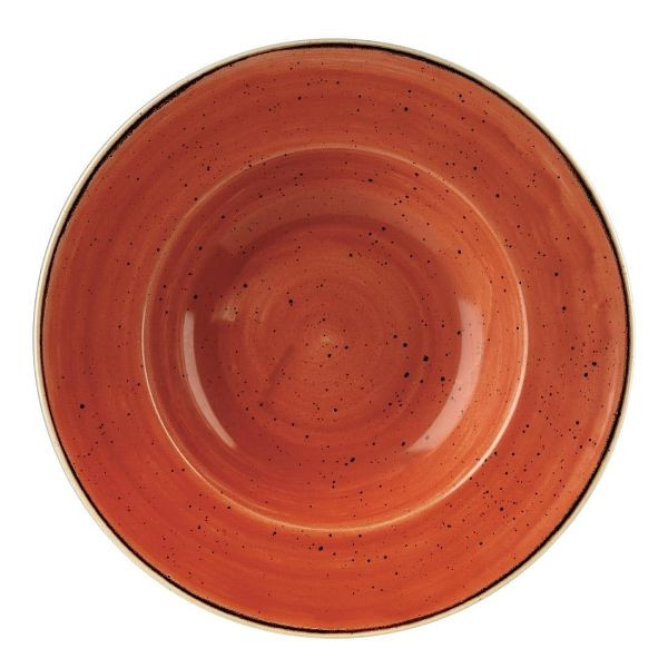 Churchill Stonecast, runde Schüssel mit breitem Rand, Spiced Orange, 277 mm, (12 Stück), DF794