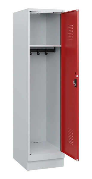 C+P Spind Evolo PLUS, Sockel, 1 Abteil, 1630x400x500mm, 7035/3000, Zylinderschloss, 0490205-12 S10024