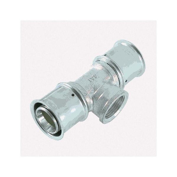 Multitubo Metall-Press-T-Stück 16mmx1/2 IGx16mm, Messing verzinnt 25015, 108129