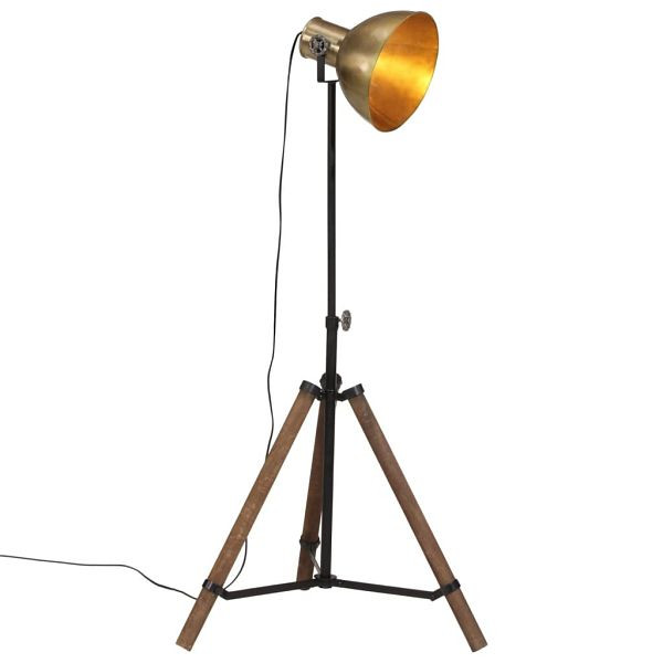 vidaXL Stehleuchte 25 W Antik Messing 75x75x90-150 cm E27, 371891