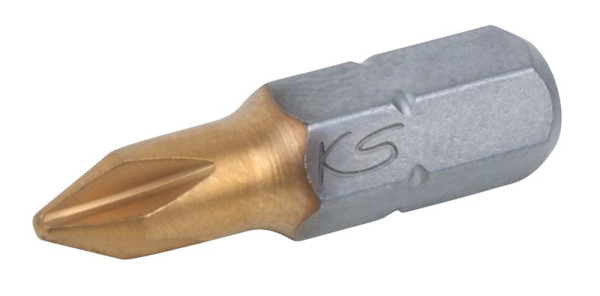 KS Tools 1/4" TiN Bit, 25mm, PH3, 911.2640, 4042146553657