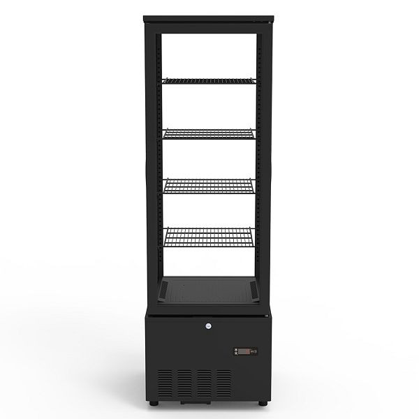 Vaiotec TOPLINE Kühlvitrine 4-fach / 237 Liter "schwarz", 51,5x55,3x160 cm, 10588