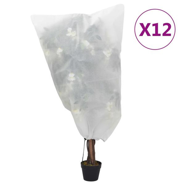 vidaXL Wintervlies mit Kordelzug 12 Stk. 70 g/m² 0,8x1 m, 3203546