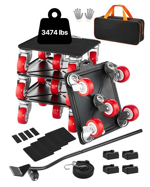 VEVOR Möbelroller Transportroller, Möbelwagen Rollen mit 5 Rädern 198x198x75mm, JXYDHBJYWXL5OJKG0V0