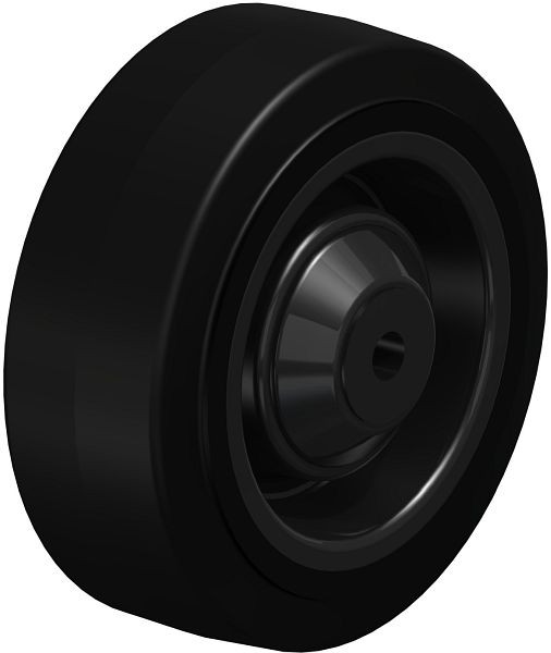Blickle POEV 100/8K Rad aus Elastik-Vollgummi, Schwarz, 585422