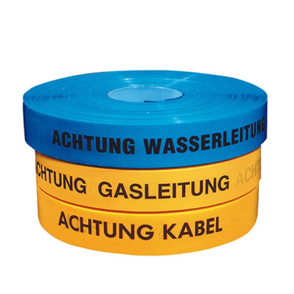 Stein HGS Trassenwarnband, 250 m x 40 mm, VE: 10 Stück, blau, ACHTUNG ABWASSERLEITUNG, 18105-0219