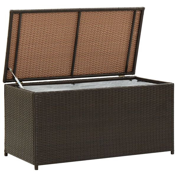 vidaXL Gartenbox Poly Rattan 100x50x50 cm Braun, 46472