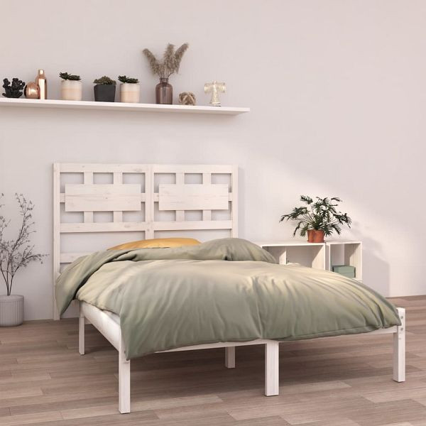vidaXL Massivholzbett Weiß 120x200 cm, Top-Qualität, 3105661
