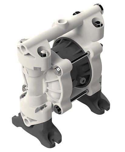 DENIOS Druckluft-Doppelmembranpumpe, 1/4'', aus PP / EPDM, 287075