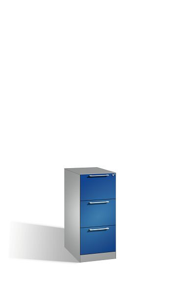 C+P Hängeregistraturschrank Asisto, H1010xB440xT600mm, Farbe: Weißaluminium / Enzianblau, Bügelgriff, 146245-311 S10092