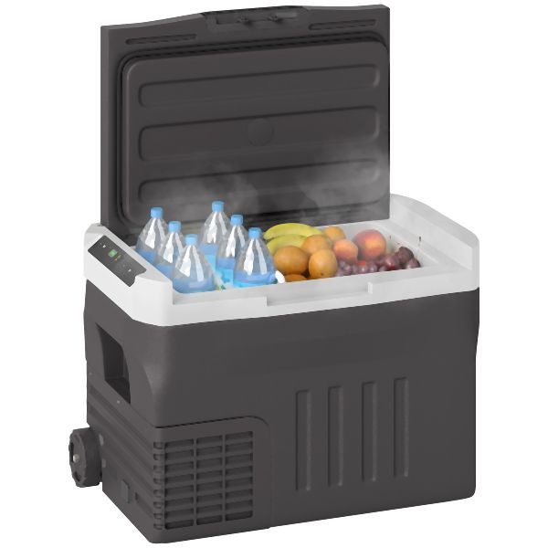 Outsunny Kühlbox, 61L x 39B x 41,5H cm, Schwarz, C00-051V90BK, 4255826876957