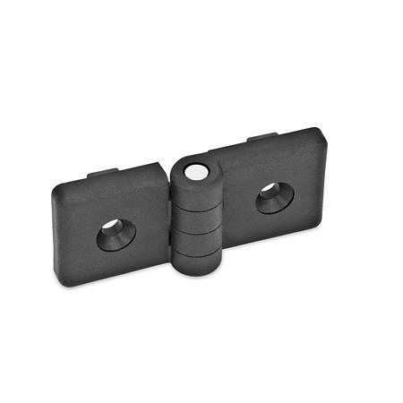 Ganter Scharniere für Profilsysteme, Kunststoff (GN 159-69-17,5-25-SW), VE: 10 Stück, 159-69-17,5-25-SW