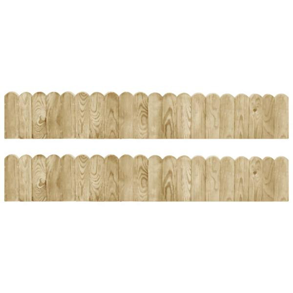 vidaXL Beeteinfassungen 2 Stück 120 cm Imprägniertes Kiefernholz, 3053642