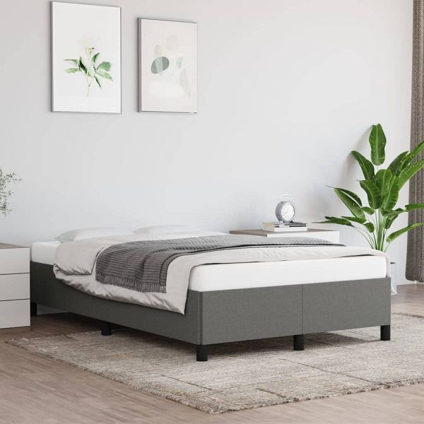 vidaXL Bettgestell Dunkelgrau 120x200 cm Stoff, 347051, 8720287171003