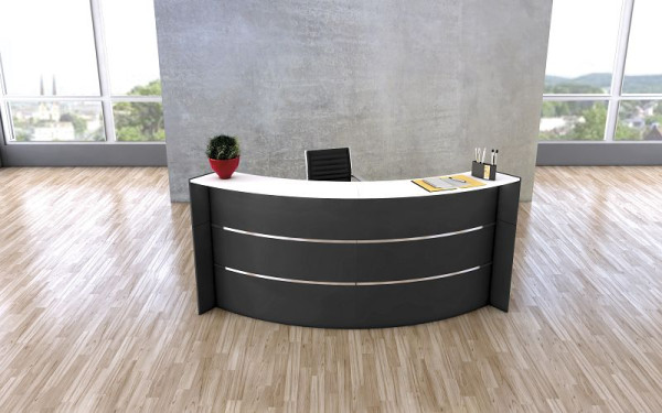 Kerkmann Bari Bogentheke, B 2574 mm x T 1225 mm x H 1120 mm, Farbe: anthrazit, (Montage), 21355213-1