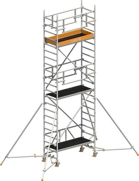 Layher Gerüst Zifa P2 SAFETY PLUS mit Doppelgeländer und Gerüststützen, Max. Plattformhöhe: 4,61 m, 1426235