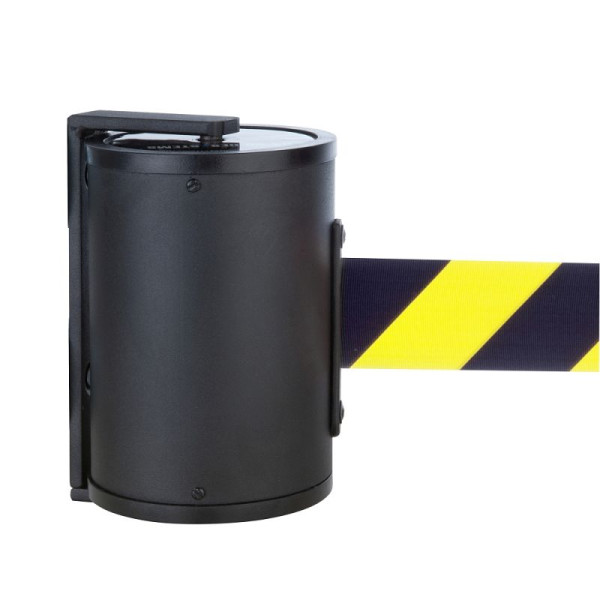 Stein HGS Wandgurtkassette -P-Line -, schwarz/gelb diagonal (schraffiert), Gurtlänge: 10 m, 36830