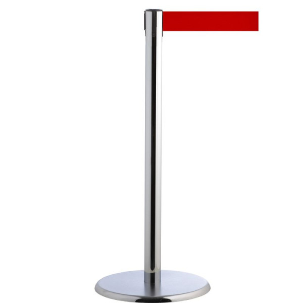 Stein HGS Personenleitsystem -P-LINE Future-, Metall/ verchromt, rot, mit magnetischem Gurtendstück, 12797-0104