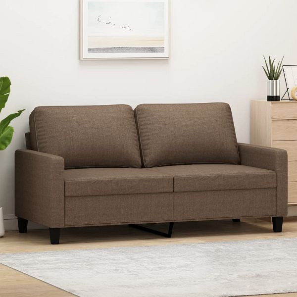vidaXL 2-Sitzer-Sofa Braun 140 cm Stoff, 359166, 8721012138926