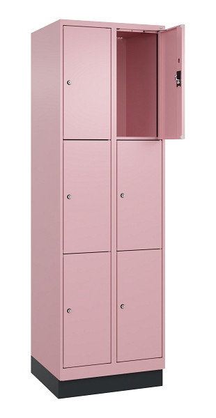 C+P Schließfachschrank Evolo PLUS, mit Sockel, 6 Fächer, 1950x600x500mm, 3015/30, 049020-203 S10024