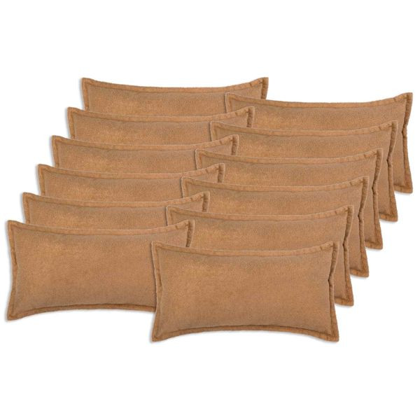 vidaXL Kissenbezug 12 pcs HOUTEN Beige 40 x 80 cm Bouclé, 918219