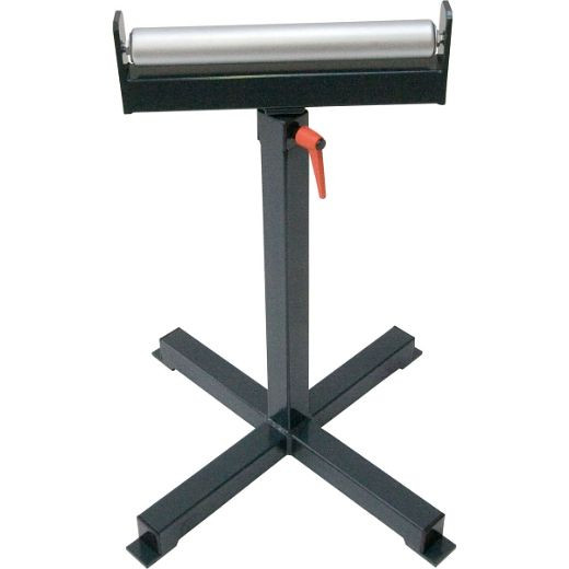 ELMAG Materialständer für Metall-Kreissägen, Auflagehöhe 77-117 cm (max. 250 kg) Rollenbreite 385mm, 78094
