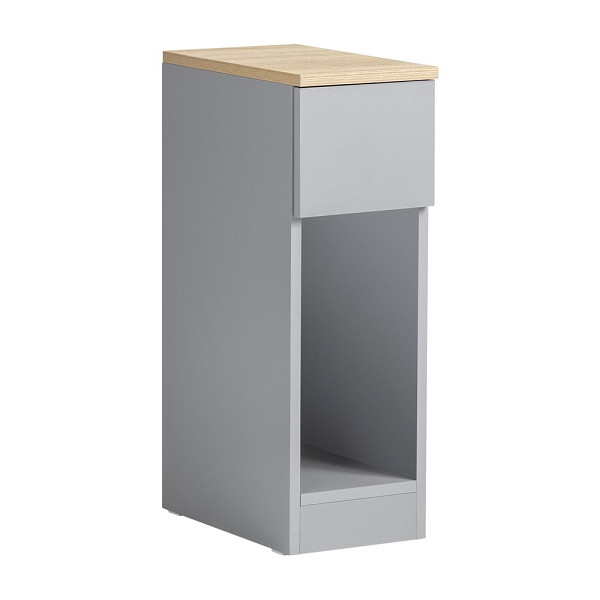 SoBuy Nachttisch mit einer Schublade Hellgrau 35x20x60 cm, Modern, FBT111-HG