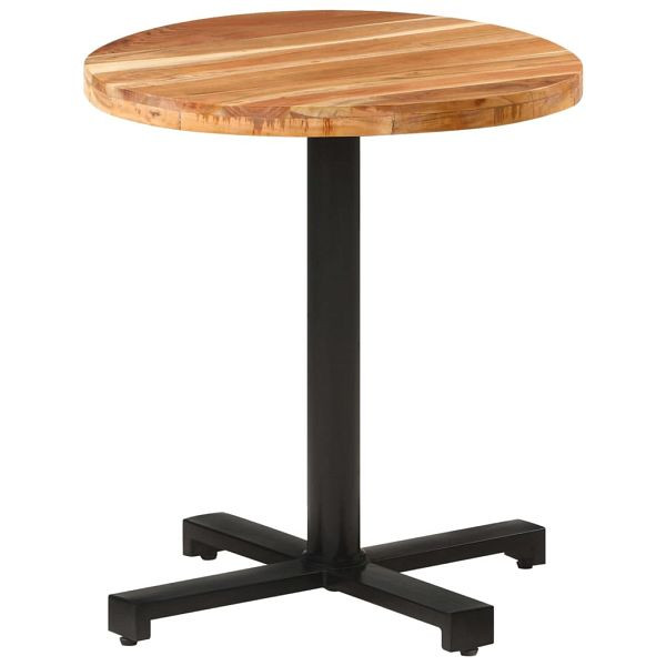 vidaXL Bistrotisch Rund Ø70x75 cm Akazie Massivholz, 320279