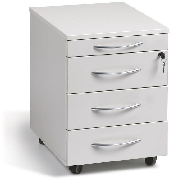 Deskin Rollcontainer, Dekor lichtgrau, B 432 x H 600 x T 575 mm, 221535