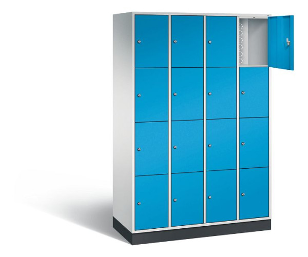 C+P Schließfachschrank Intro, H1950xB1220xT490mm, Farbe: Lichtgrau / Lichtblau, 8470-401 S10045