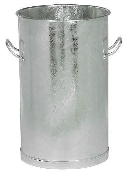 Renner Mülltonne zylindrisch 60 L, ohne Deckel, Ø ca. 400 mm, Gesamthöhe 635 mm, feuerverzinkt, 2023-00