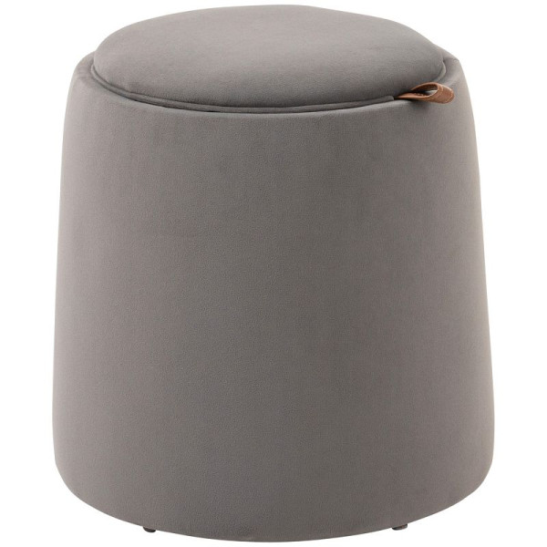HOMCOM 2-in-1 Hocker in Samtoptik inklusive Stauraum und abnehmbaren Deckel Φ44 cm x 47,5 cm, 838-270V00CG
