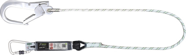 Kratos Verbindungsmittel mit Falldämpfer aus Kernmantelseil und Aluminium Karabinern, lg. 1,50 m, FA3052215