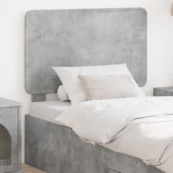 vidaXL Kopfteil Beton Grau Holzwerkstoff, 887916, 8721359346817