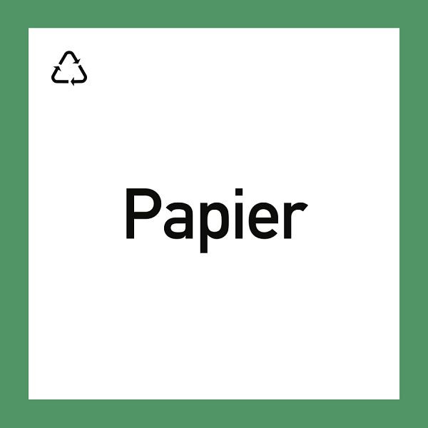 Moedel Wertstoffkennzeichnung "Papier", Folie, 300x300 mm, 99160