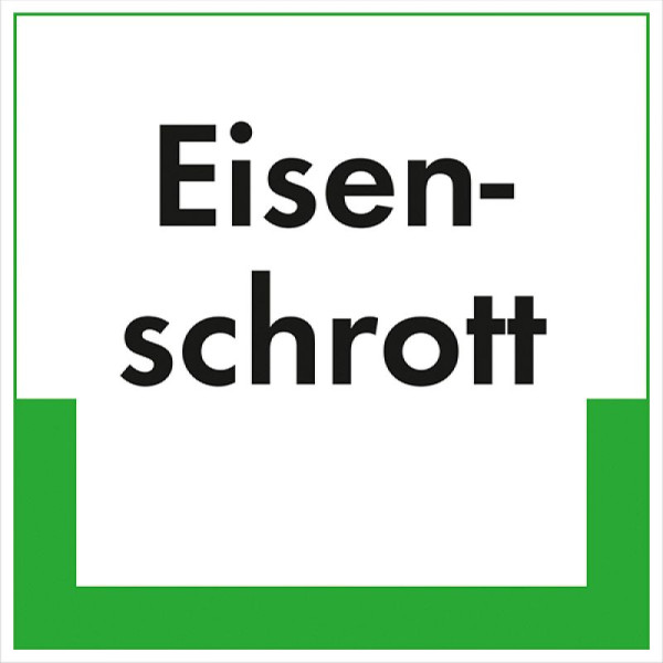 Stein HGS Kennzeichnungsschild Eisenschrott, 400x400mm/Kunststoff, witterungsbeständig, 43.6663