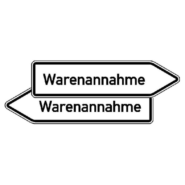 Stein HGS Innerbetrieblicher Wegweiser rechts / links, Warenannahme, rechtsweisend, 53.5662