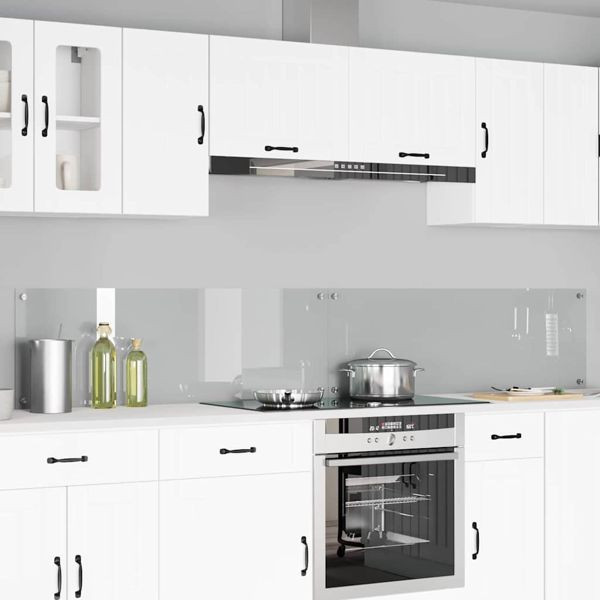 vidaXL Küchenrückwand 2 pcs Transparent 120 x 40 cm Gehärtetes Glas, 3415491