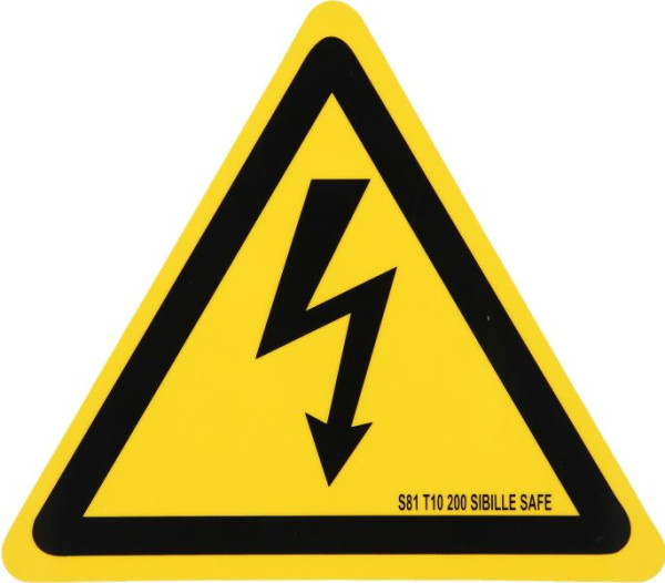 KS Tools Warnschild-Hybrid-Blitz, Kunststoff, 200 mm, 117.0179