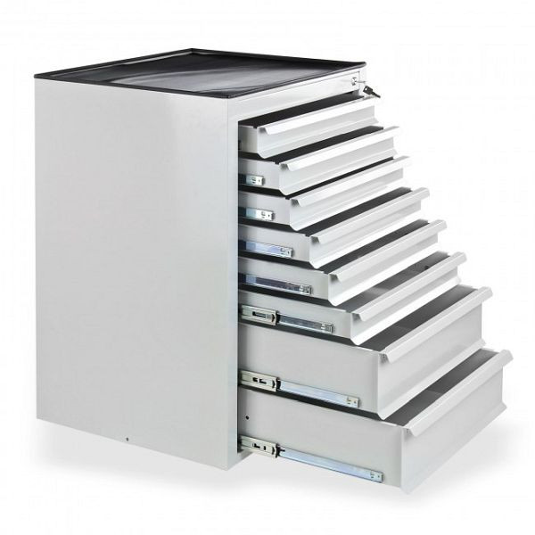 ADB Schubladenschrank "MAMMUT Maxi" mit Aufkantung, 8 Schubladen, Farbe: lichtgrau, RAL 7035, Maße BxTxH: 71x55x90 cm, 24861